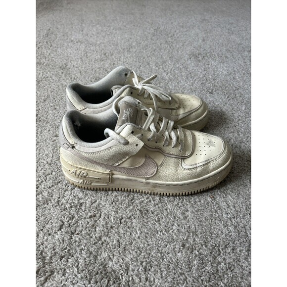Nike Air Force 1 Shadow Cream Off‎ White EUC Womens Size 10 - Picture 4 of 8